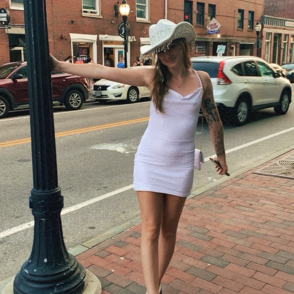 Sparkly White Mini Dress